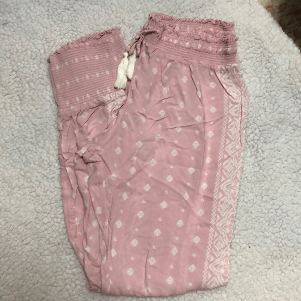 Pink & White Beach Pants